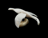Ivory - Baleen & Fossil Base, Flying Cormorant