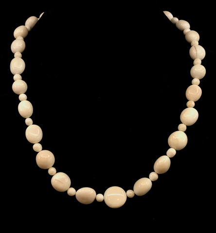 Necklace- El Amin; Ivory, Beads
