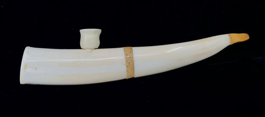 Ivory- Tetpon;  Pipe, Ivory, Bone, Tooth
