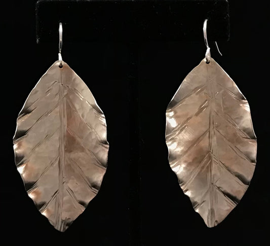 Earring- E. Rosetta; Leaf Dangles, Various Material