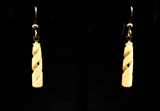 Earrings- M. Wassilie: Ivory Spiral