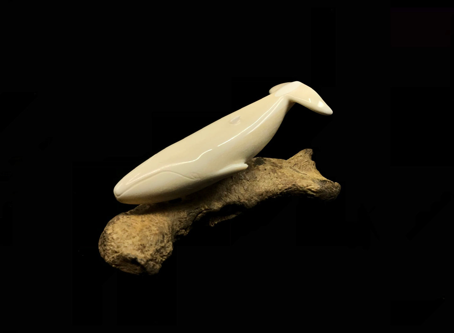 Ivory Carving- D. Kulowiyi; Humpback Whale, Bone