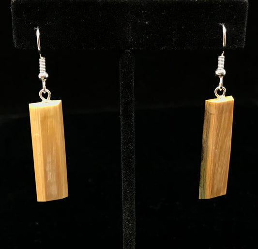 Earring- Fossil Ivory Rectangle