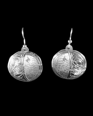Earrings- L. Chilton: Silver, Moon