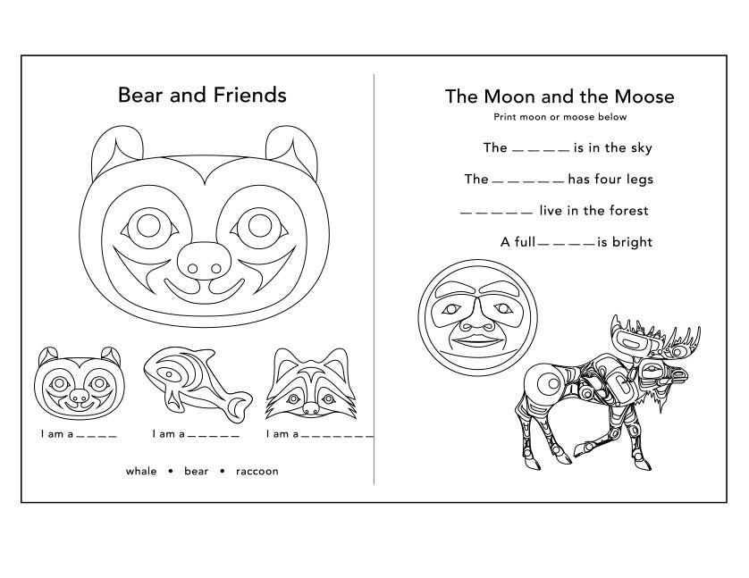 Coloring Book - Pacific Northwest Indigenous Art Activity Book
