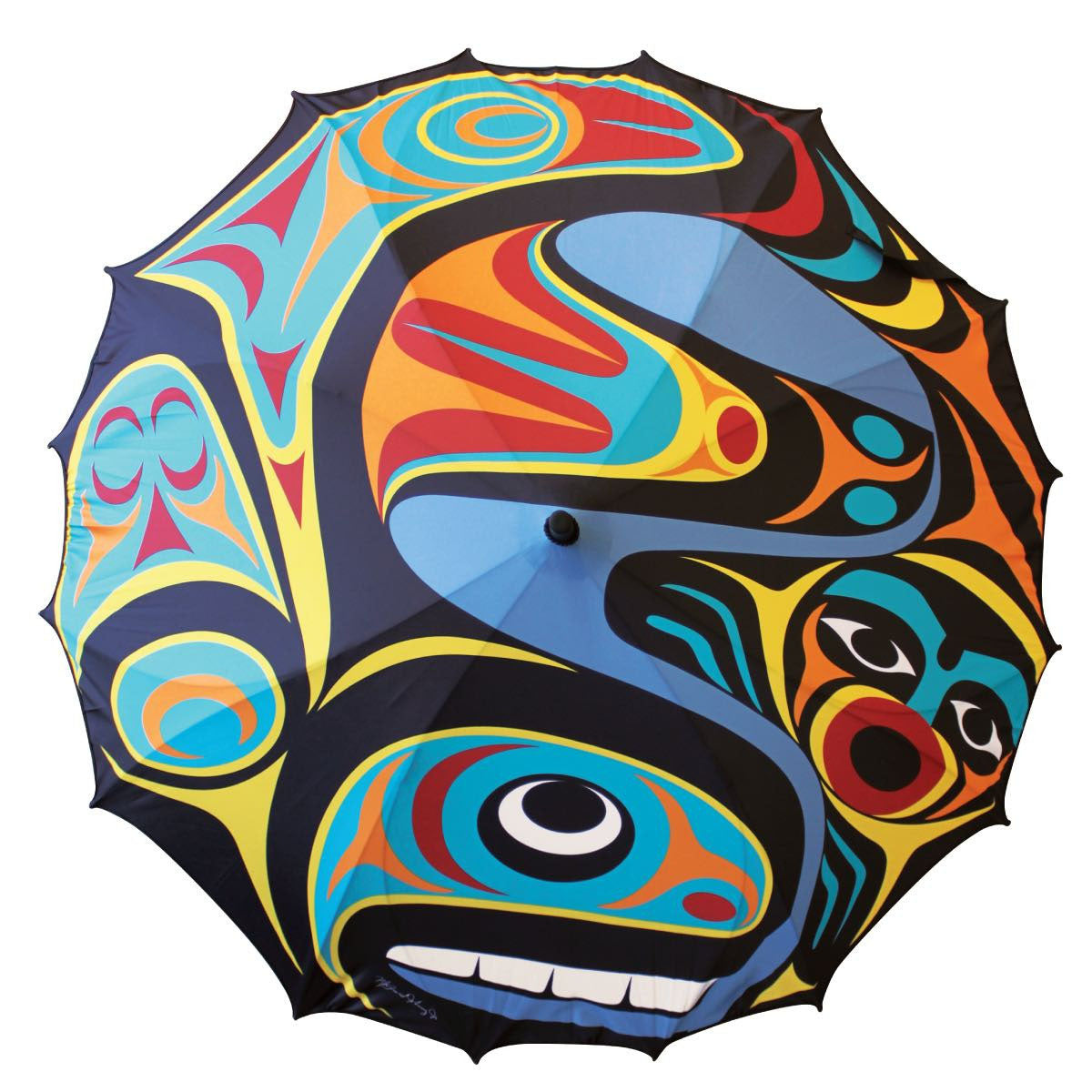 Umbrella - Steel Fiberglass & Nylon, Whale, 46" diameter