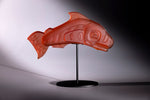 Glass Sculpture- P. Singletary, Cast Glass, Salmon, Various Colors