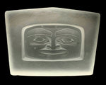 Glass Sculpture - Singletary; "Spirit Face" 4.5" x 6.5" x 1"
