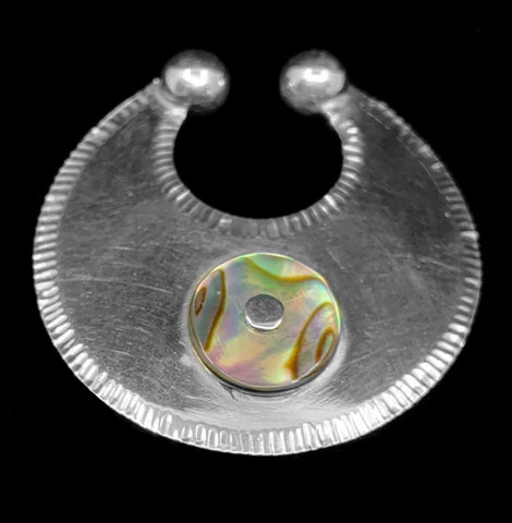 Nose Ring / Pendant- R. Isturis, Silver, Abalone or Copper, Small