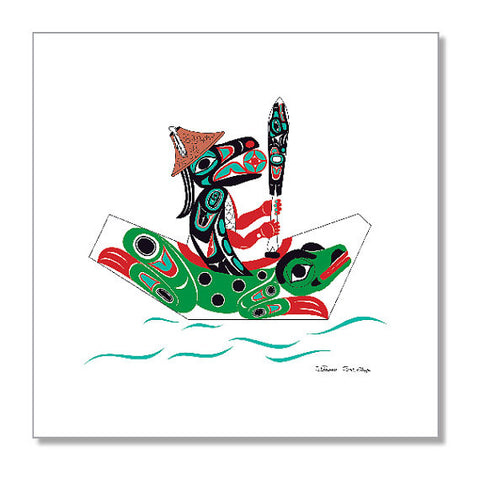 Giclee Art Print- Shotridge, Raven Frog Canoe, Limited Edition, Handsigned, Various sizes