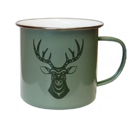 Mug - Enamel & Steel, Deer, 16 oz