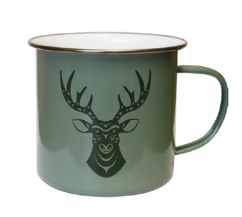 Mug - Enamel & Steel, Deer, 16 oz