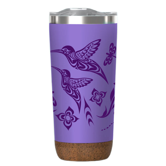 Cork Base Travel Mug - Hummingbird, 20 oz