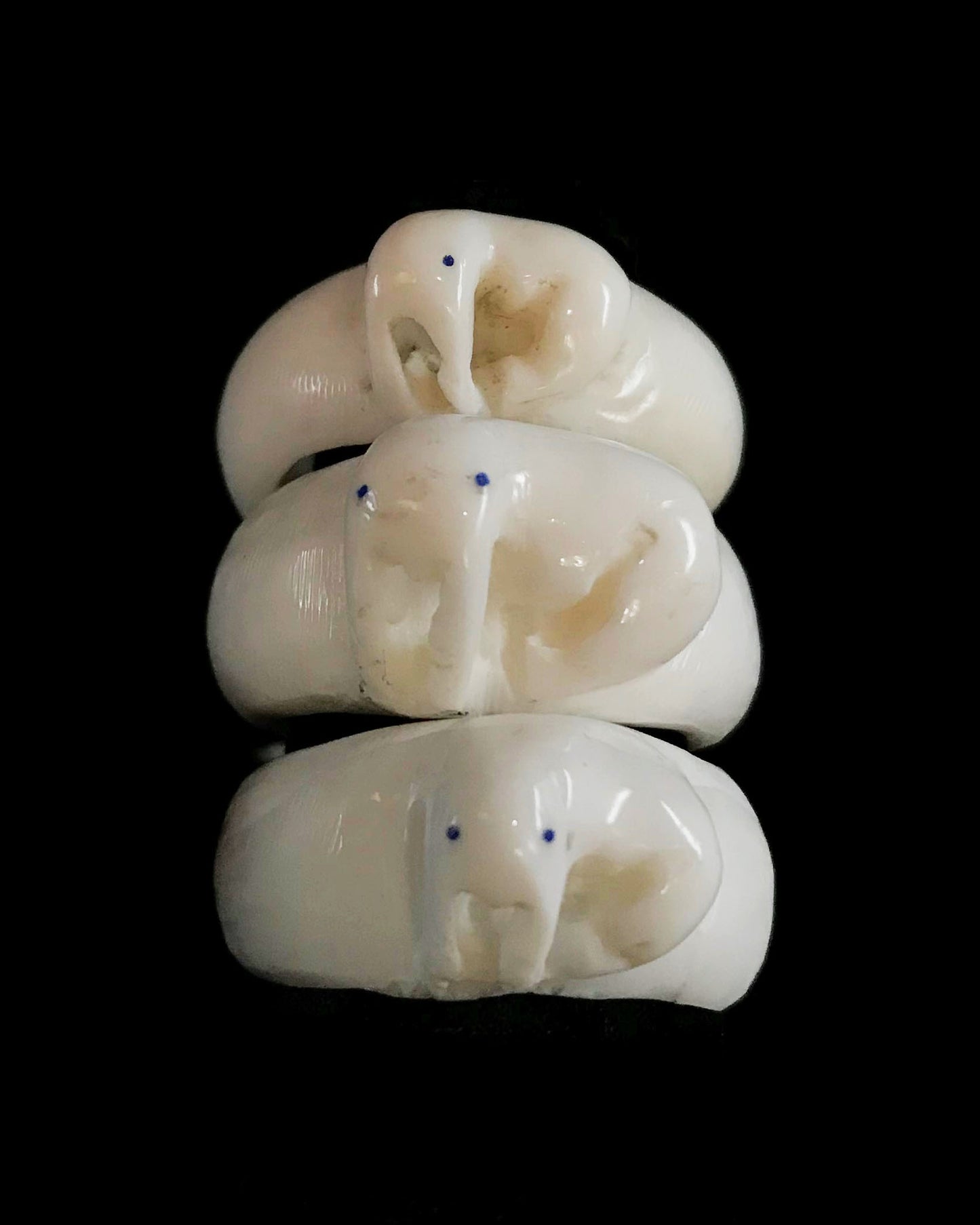 Ring- A. Lincoln, Ivory, Carved Walrus, Various Sizes