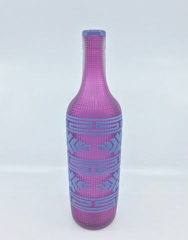 (C) Glass Sculpture- Singletary; "Bottle, Purple", 13" x 3"