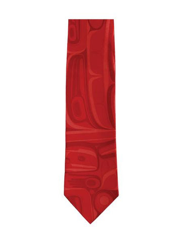 Tie - Silk, Raven Transforming (Red)