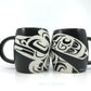 Mug- M. Oliver, Ceramic, Raven, Black & White