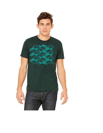 Shirt- Trickster Co. Salmon Tessellation